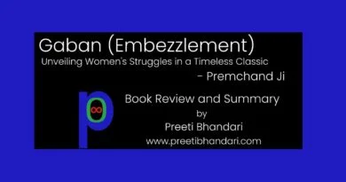 Featured image for the post Gaban Premchand Summary in English by Preeti Bhandari. Explore the timeless classic "Gaban," a renowned Hindi novel by Premchand Ji, delving into profound themes of embezzlement and women's struggles.